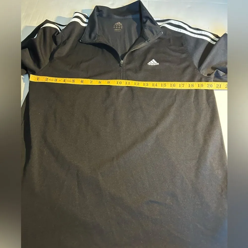 Adidas men’s Black and White Quarter Zip Pullover Size L